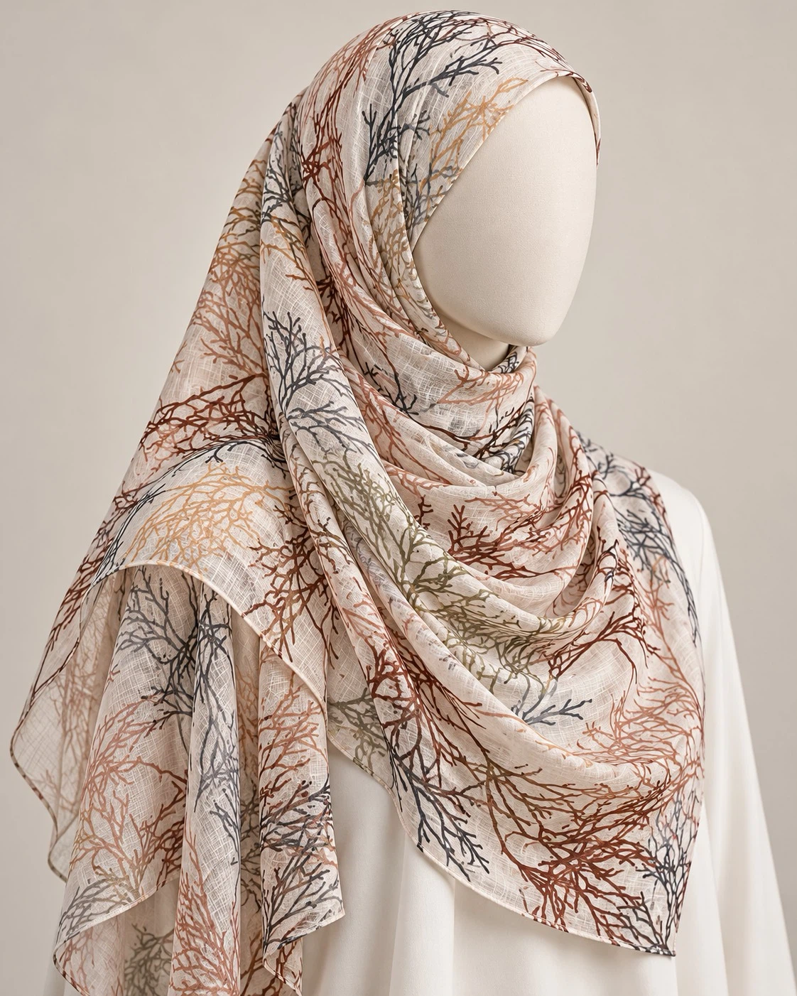 Tree Branch Pattern Hijab - photo 3