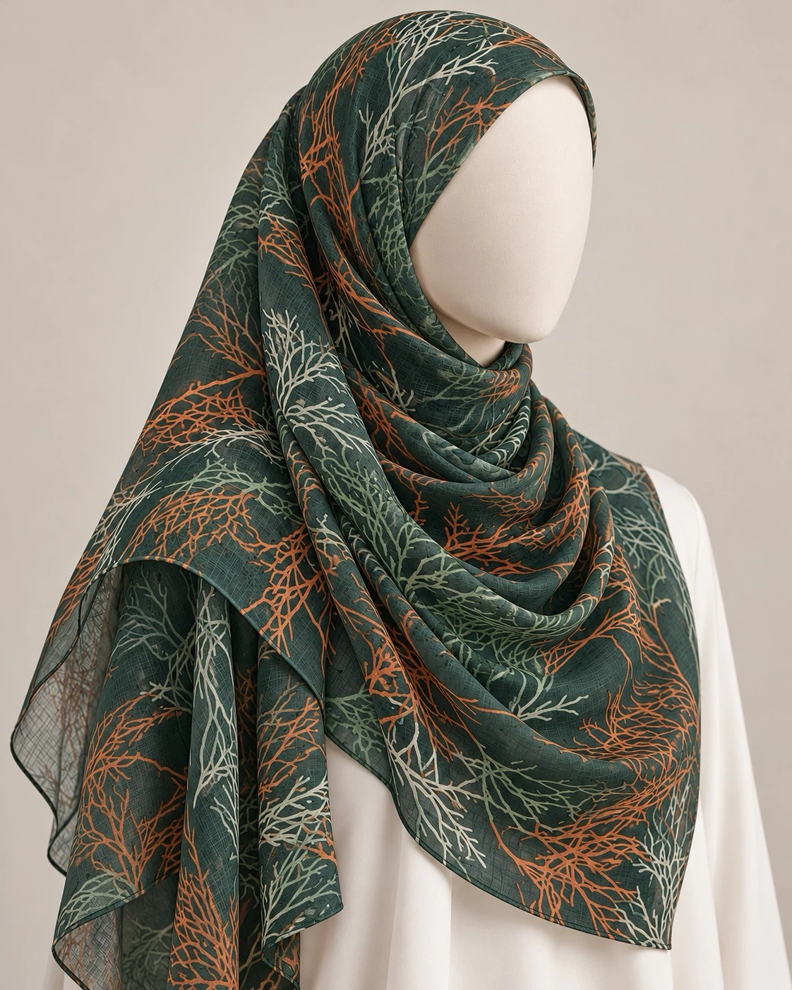 Tree Branch Pattern Hijab - photo 4