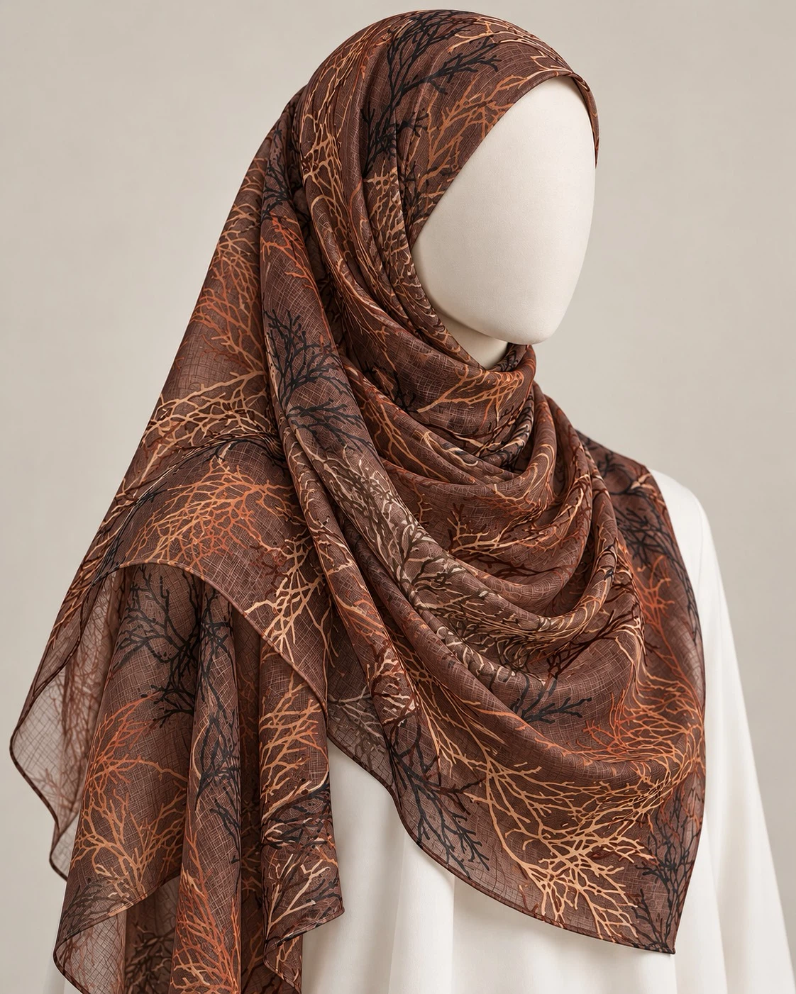 Tree Branch Pattern Hijab - photo 5