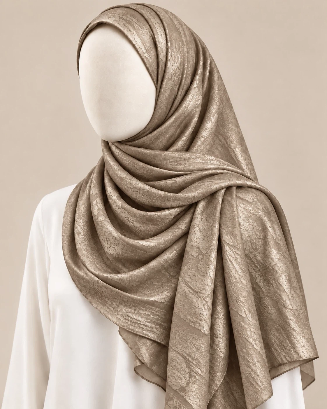 Elegant Textured Hijab Headscarf