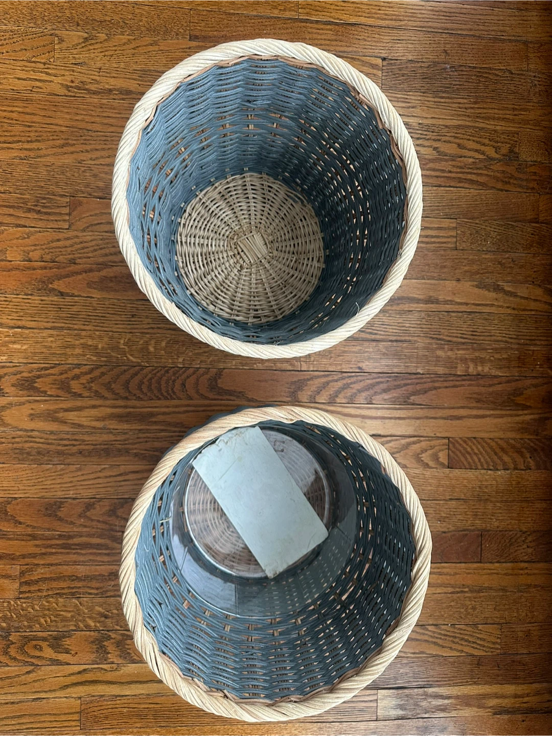Two IKEA Woven Basket pots - photo 4