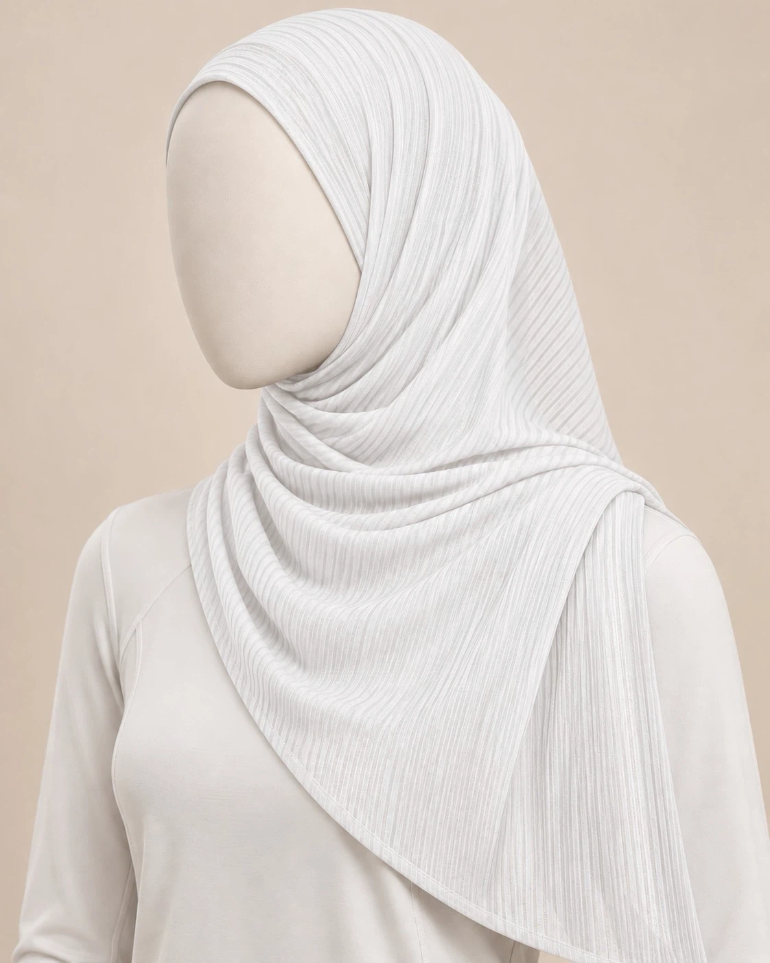 Pleated Hijab Scarf
