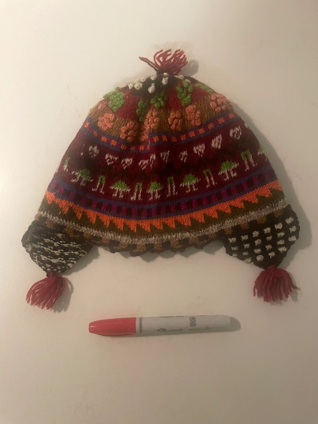 🆕 big kid Multicoloured Knitted Chullo Hat