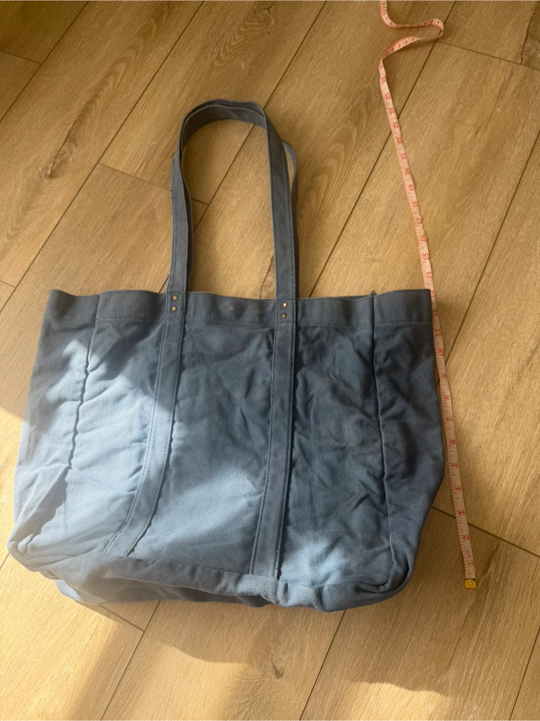 Homespun Blue Canvas Tote Bag - photo 3