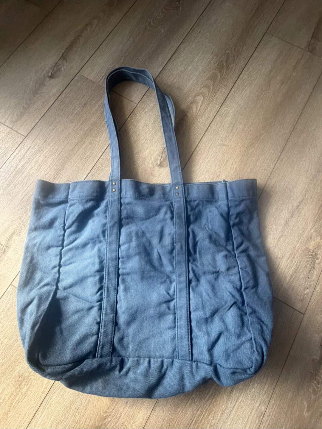 Homespun Blue Canvas Tote Bag - photo 5