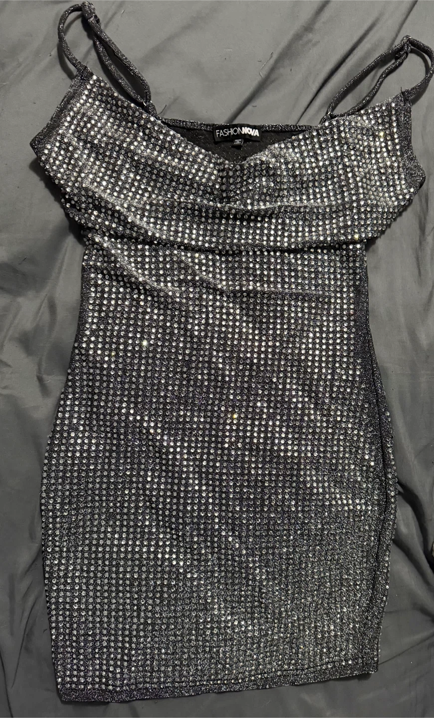 Fashion Nova Rhinestone Mini Dress