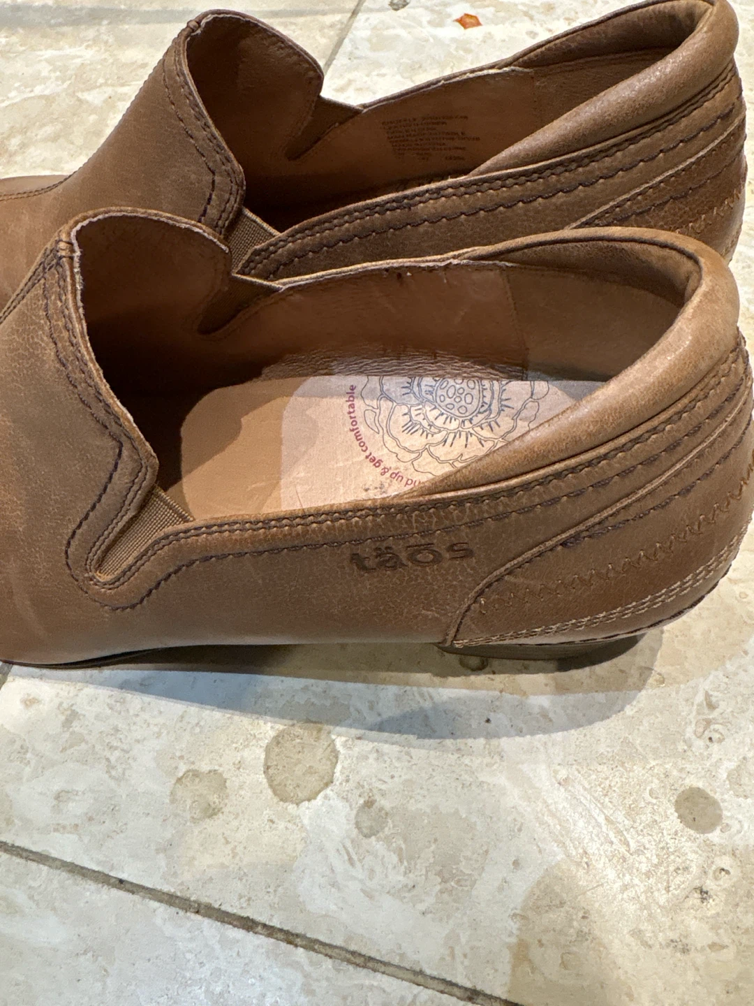 Taos Shuffle Brown Leather Slip-on Shoes - photo 5