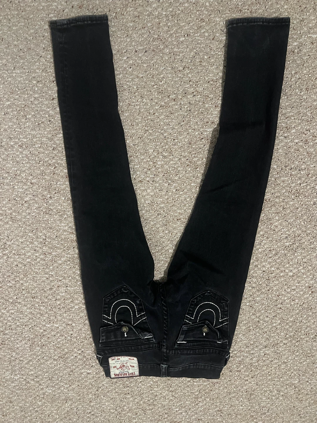 True Religion Rocco Relaxed Skinny Jeans, Black, Size 28 - photo 2