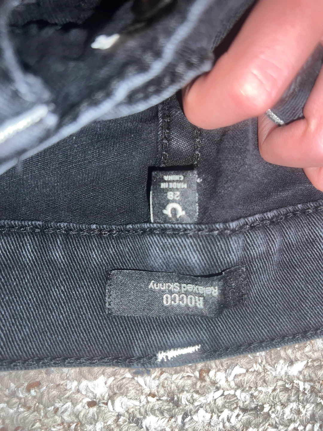 True Religion Rocco Relaxed Skinny Jeans, Black, Size 28 - photo 4