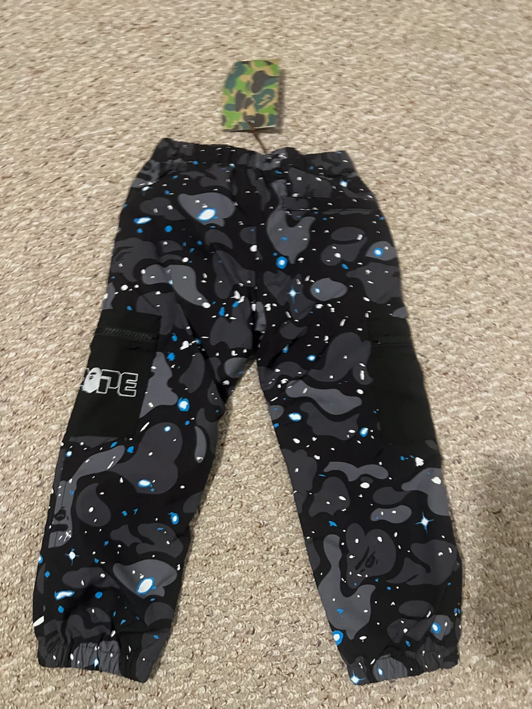 REAL BAPE Kids Black Camo Cargo Pants Size 100 - photo 2