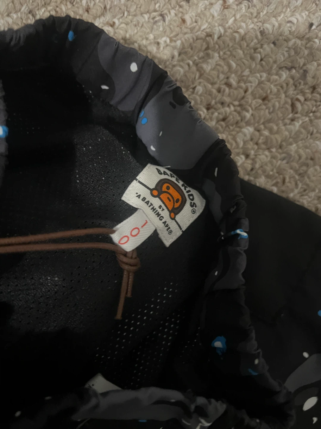 REAL BAPE Kids Black Camo Cargo Pants Size 100 - photo 3