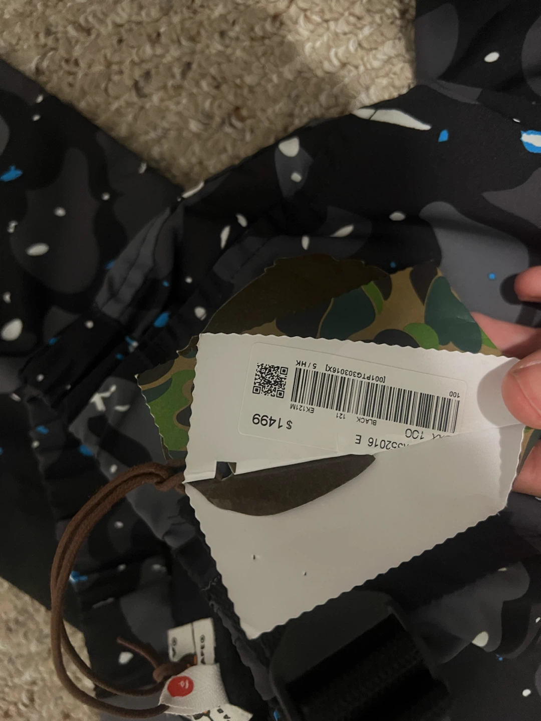 REAL BAPE Kids Black Camo Cargo Pants Size 100 - photo 4