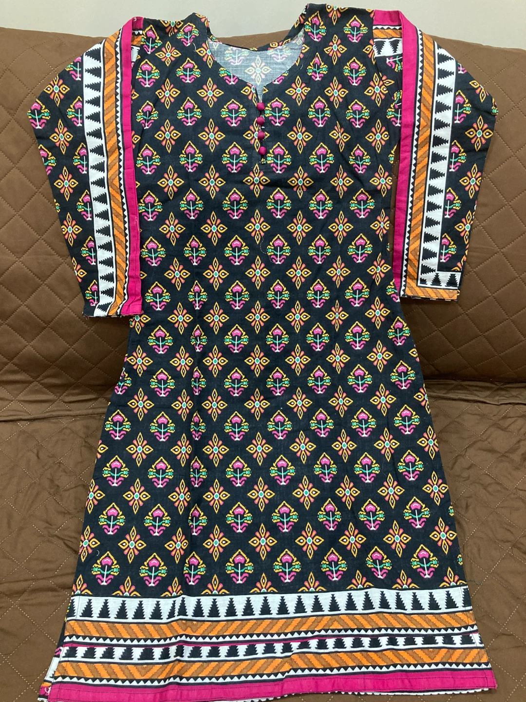 Black Floral Print Kurti for teen girls - photo 2