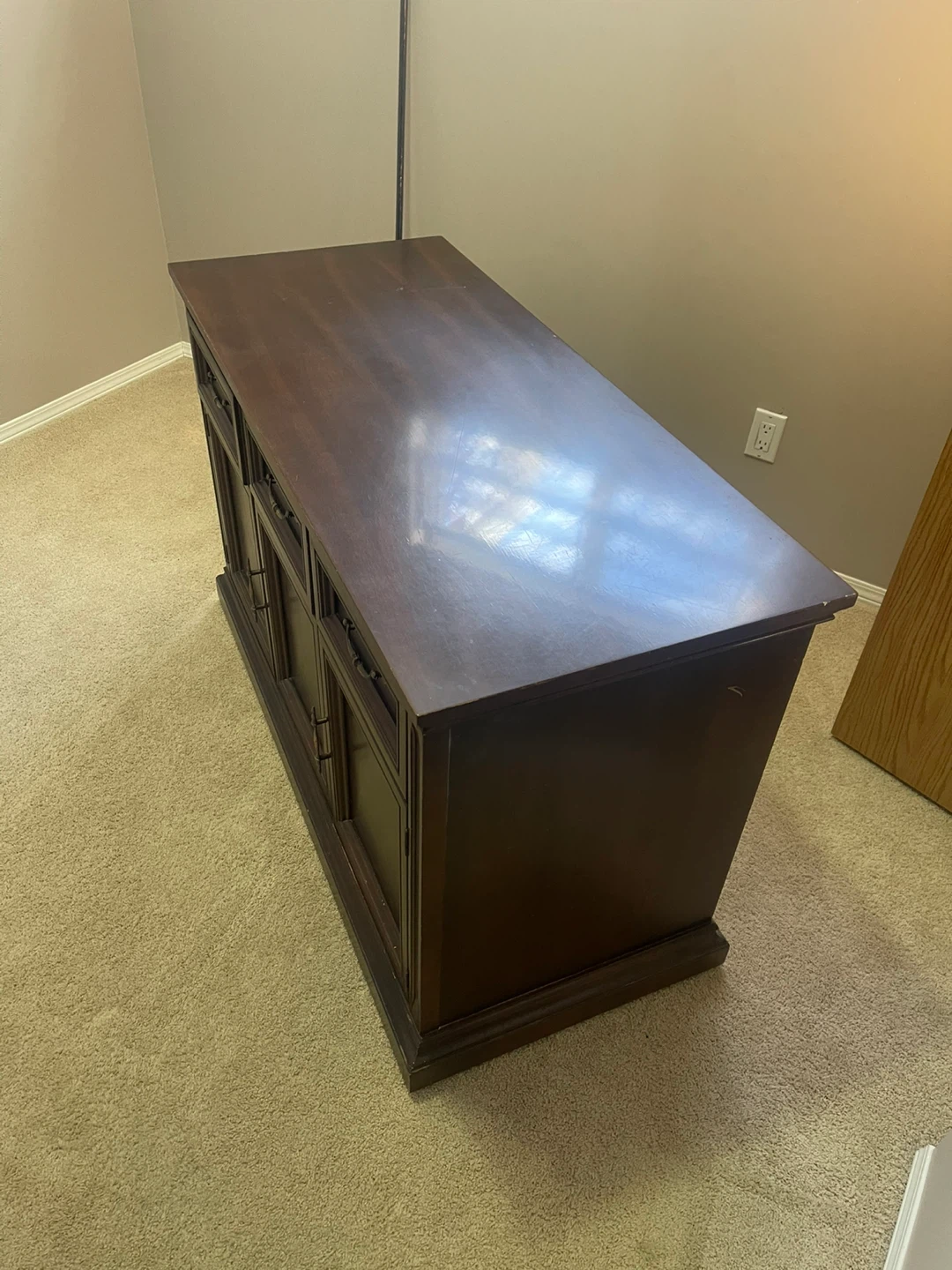 Dark Wood Buffet Credenza - photo 2