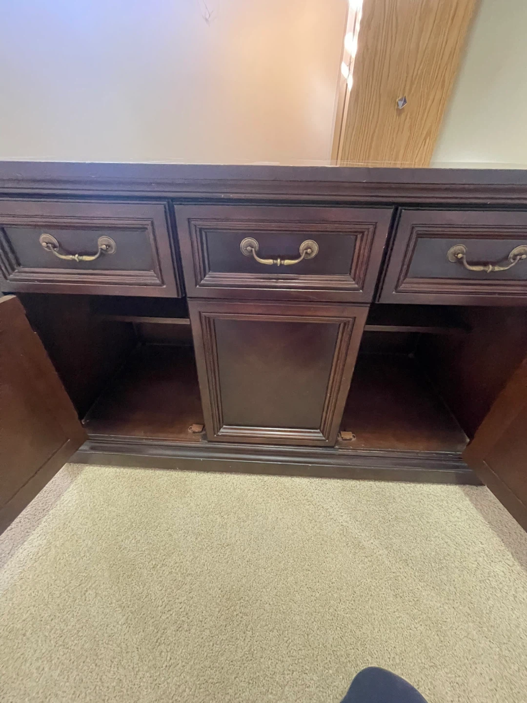 Dark Wood Buffet Credenza - photo 5