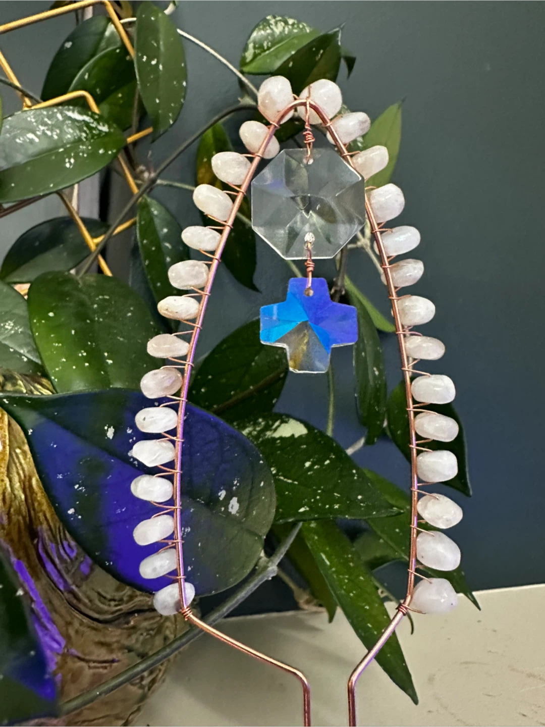 Copper Crystal Mushrooms & Gemstones Plant Jewellery - photo 2