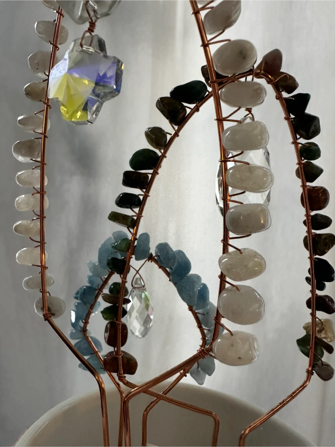 Copper Crystal Mushrooms & Gemstones Plant Jewellery - photo 3