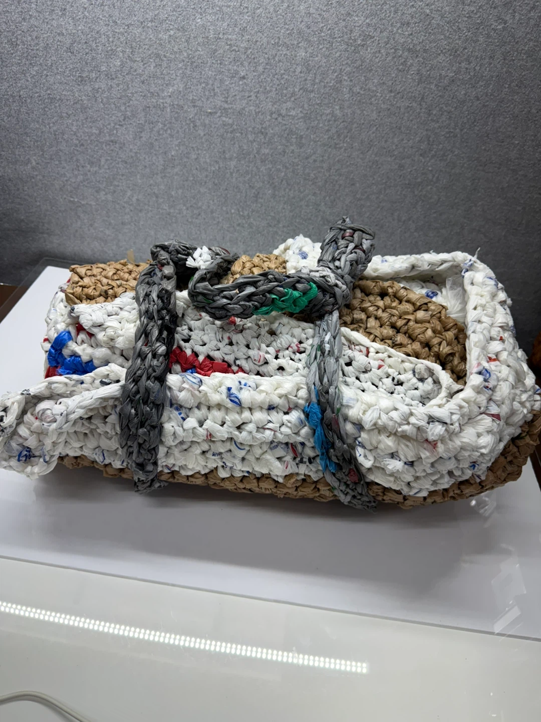 Handmade Recycled Plastic Bag Rug
