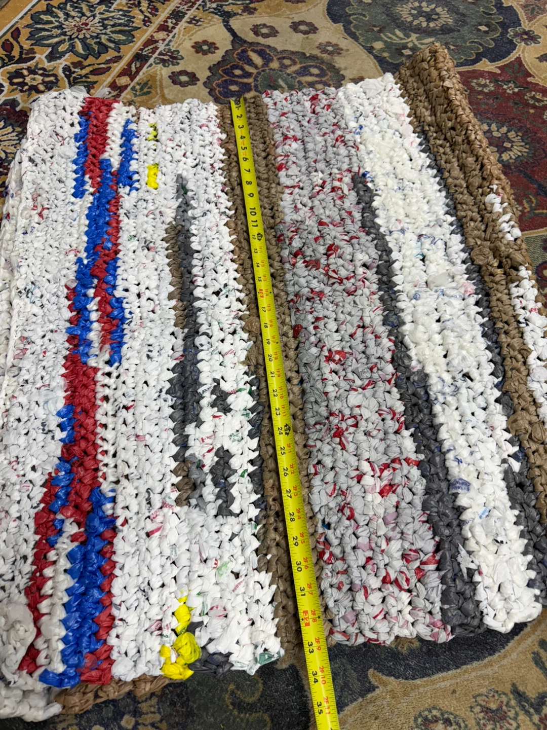 Handmade Recycled Plastic Bag Rug - photo 4