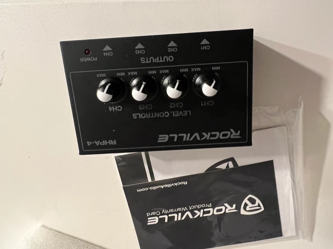 Rockville RHPA4 4-Channel Headphone Amplifier
