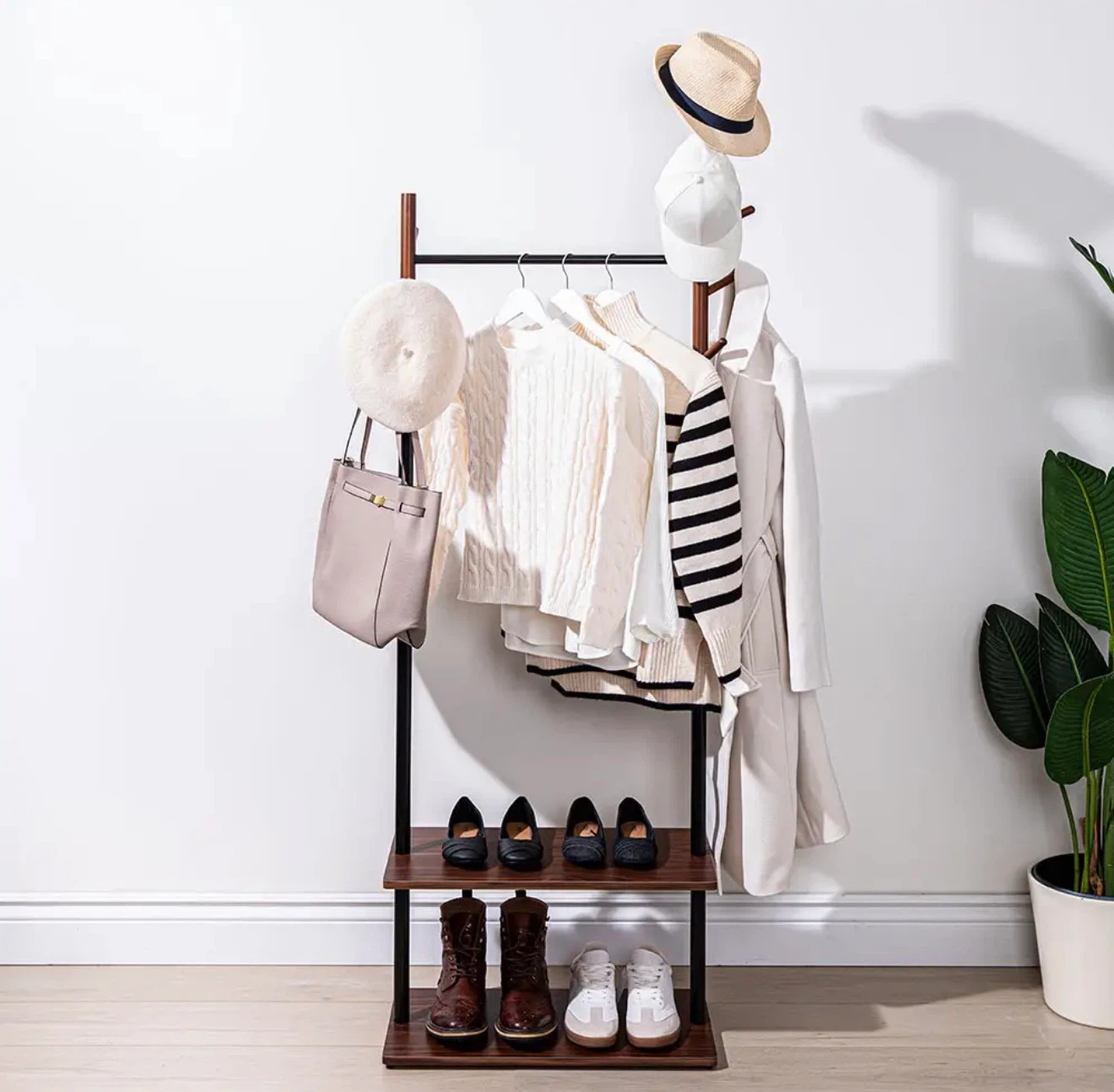 Garment Rack with Shelves