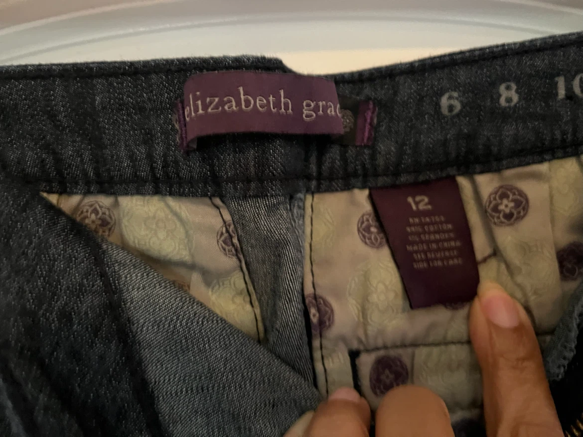 Elizabeth Grace Dark Wash Pants Size 12 - photo 3