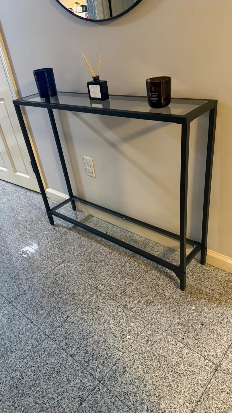 Modern Black Console, Entry Table – Like New