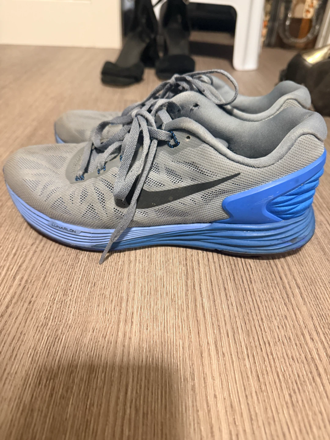 Nike LunarGlide Grey and Blue Running Shoes