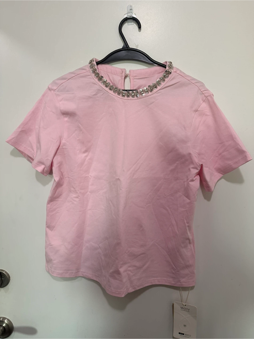 Pink MOTF Embellished T-Shirt