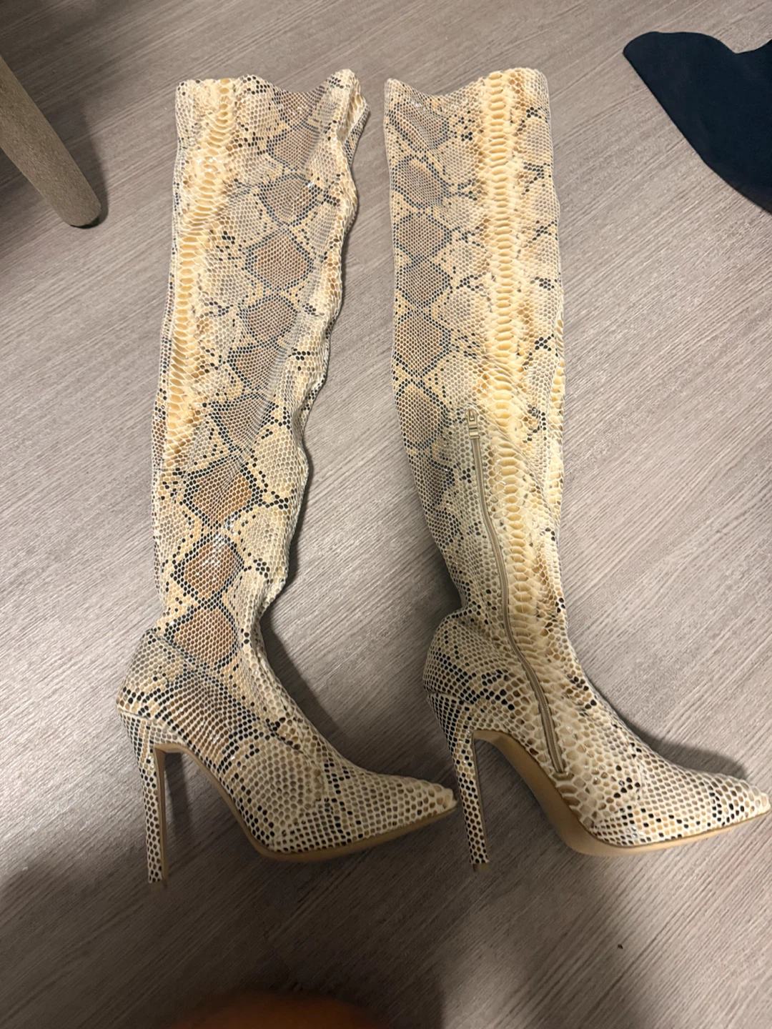 Snake Print Over-the-Knee Boots - photo 2