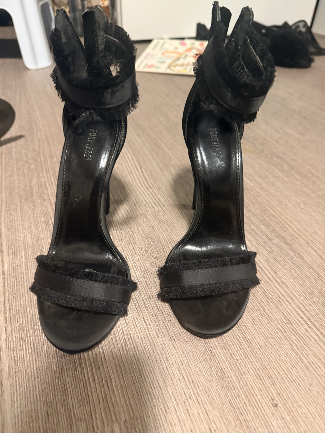 Forever 21 black fringe stiletto heels - photo 2