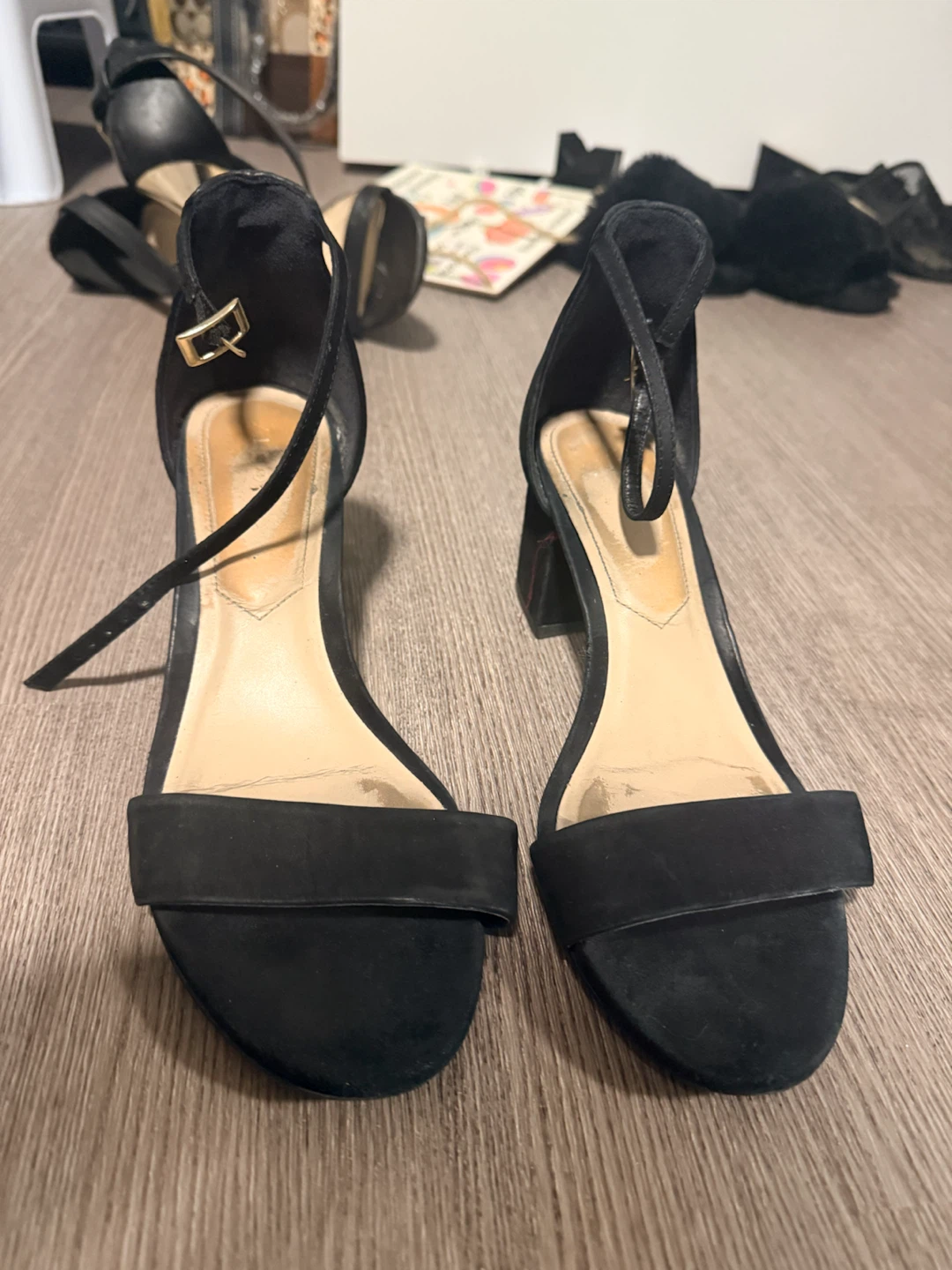 ALDO Black Block Heel Sandals