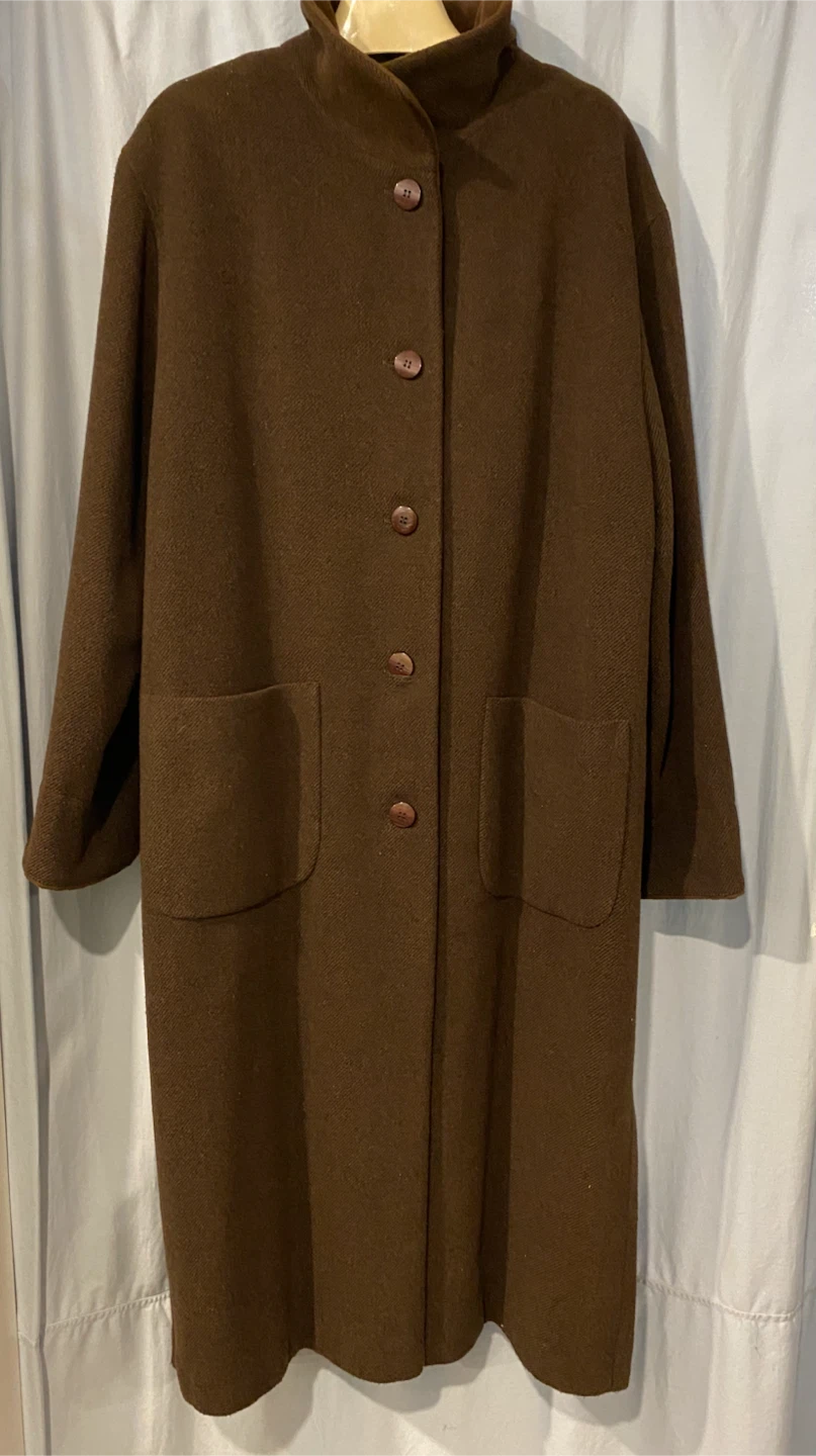 Brown Wool Coat - Me - Jay