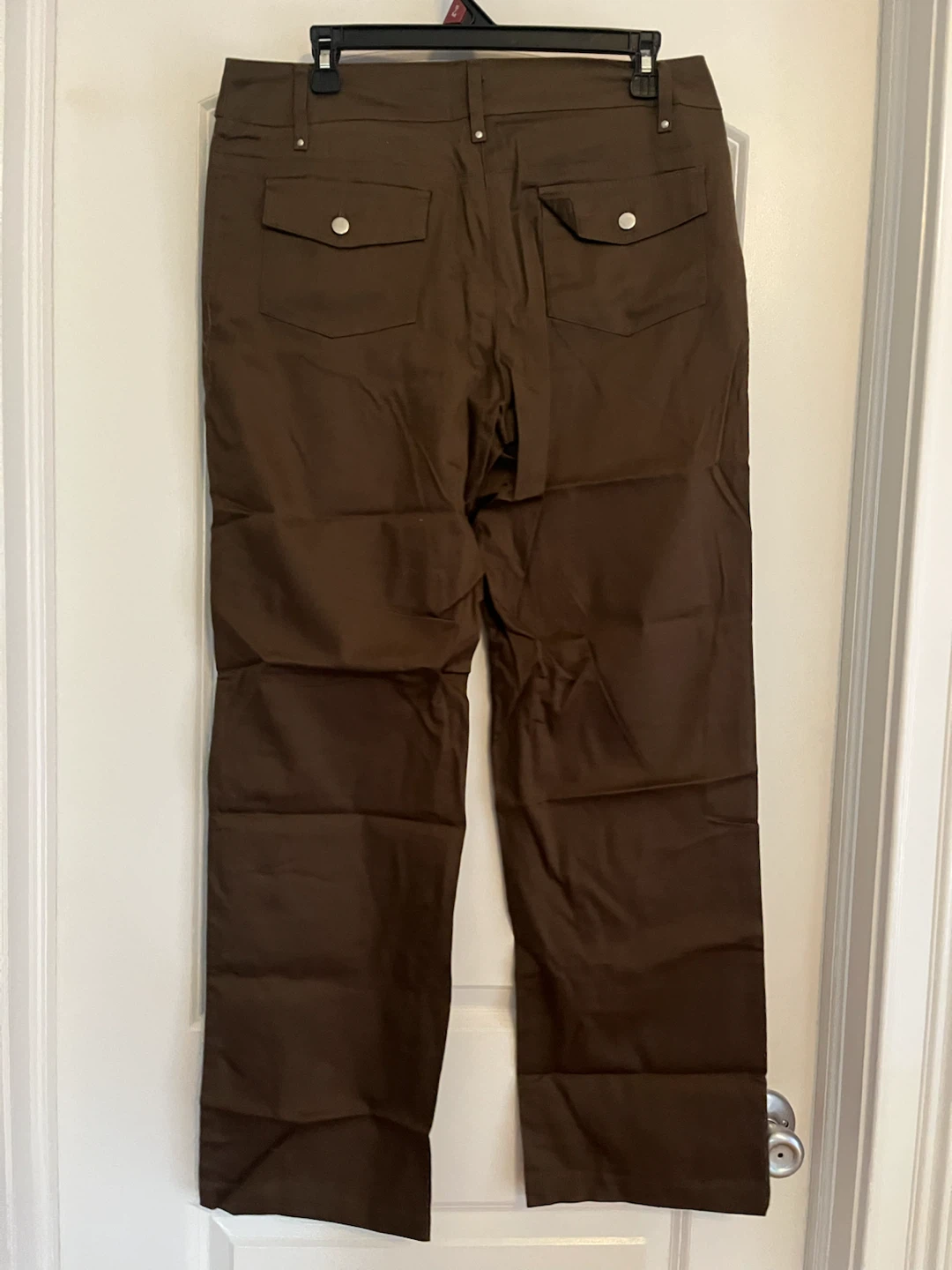 New Brown Cotton Blend Stretch Pants - photo 3