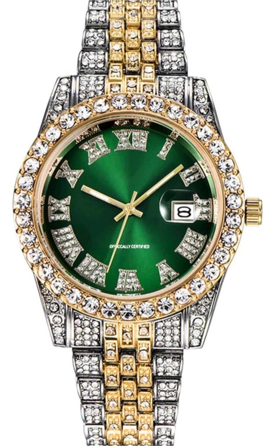 Iced Out Two-Tone Men's Watch - photo 3