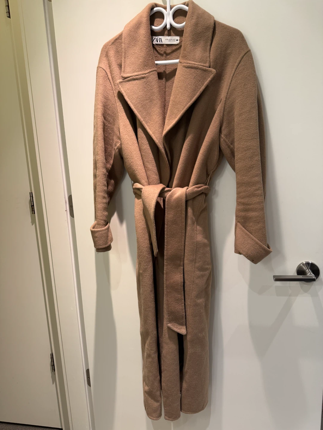 Zara Camel Belted Coat