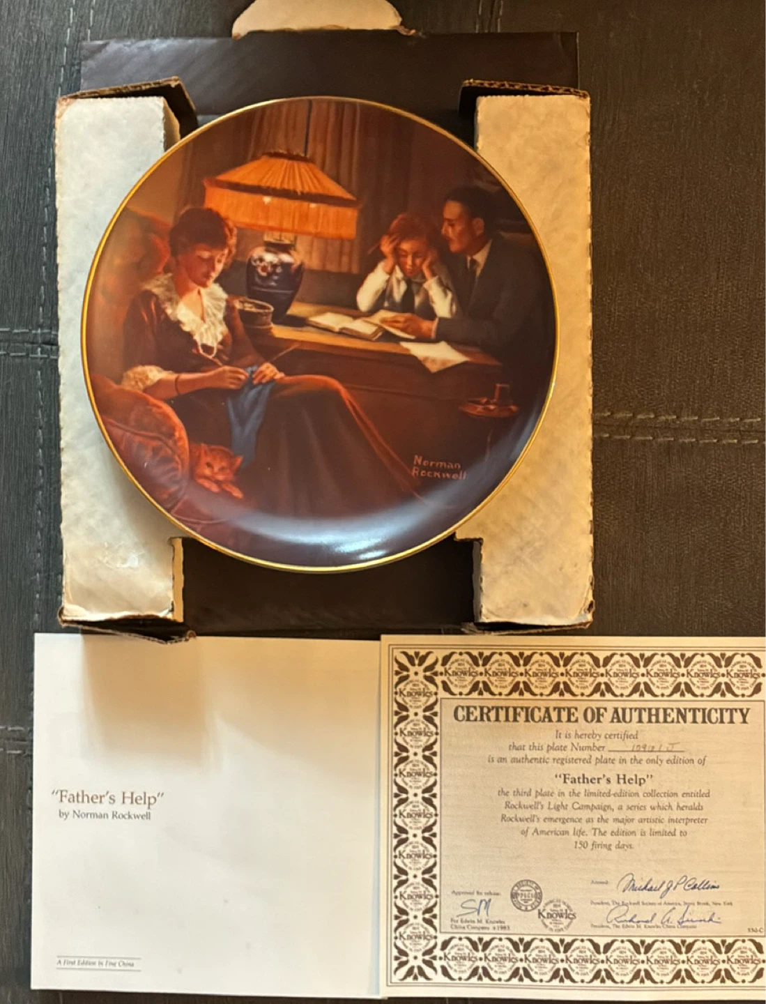 Set of 4 Norman Rockwell Knowles Collector Plates - photo 3