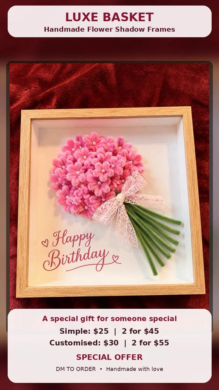 Handmade flower frame