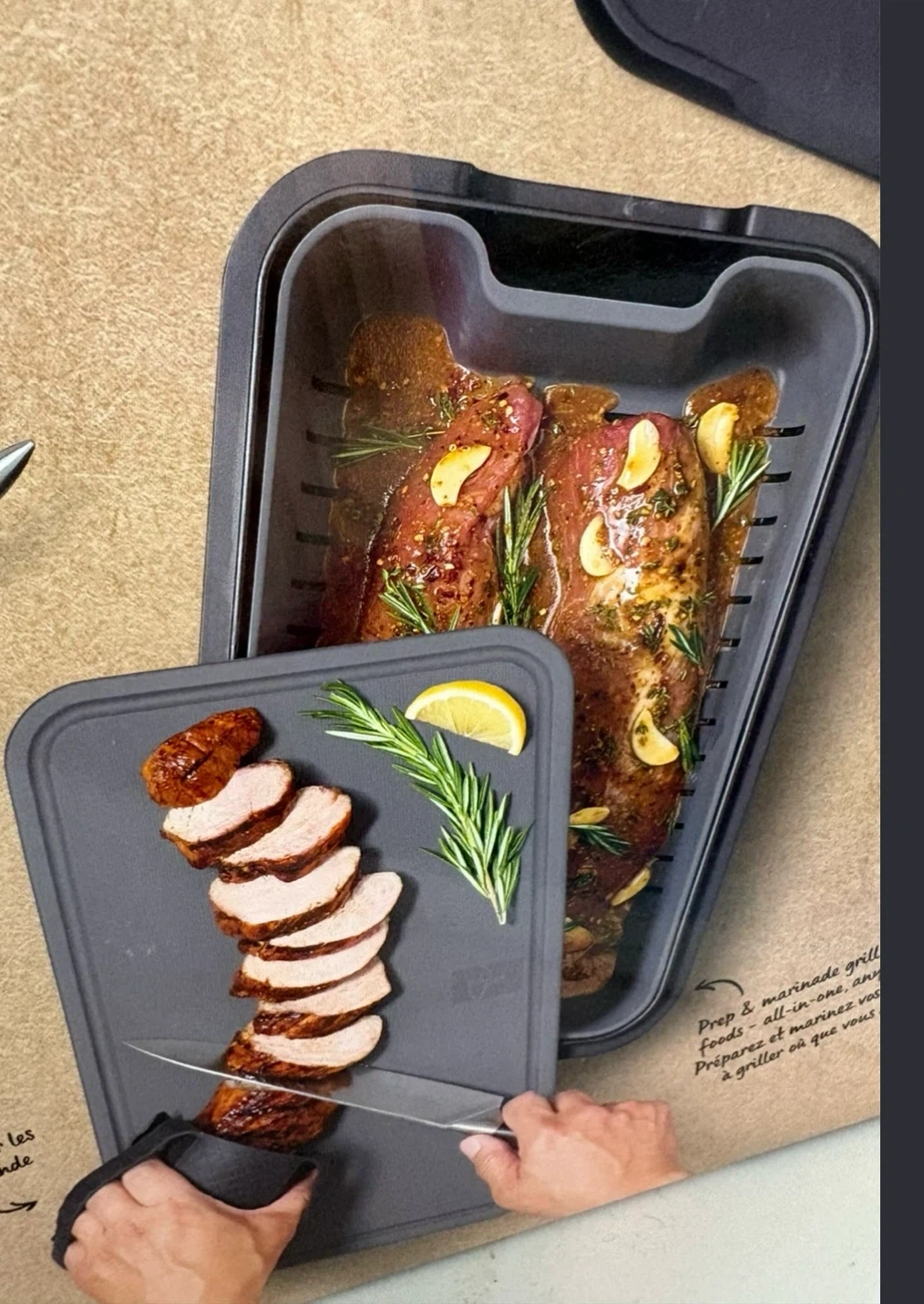 Prep and Marinade Grill Tray