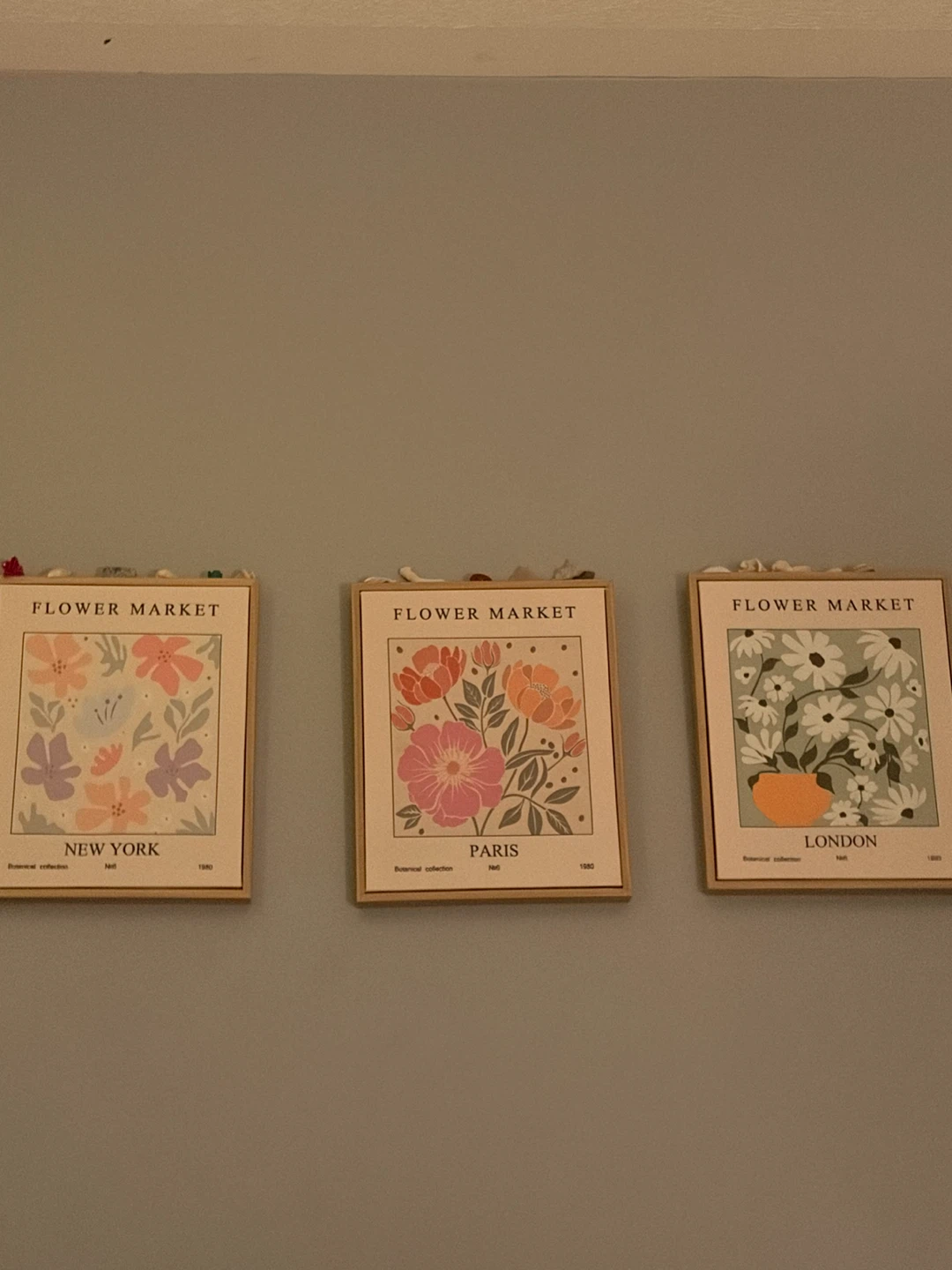 Set of 3 Flower Market Botanical Wall Art Prints