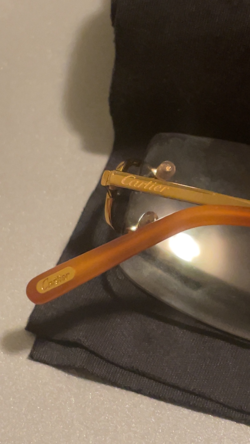 Cartier Classic C Décor Rimless Sunglasses - Gold / G Lens - photo 2