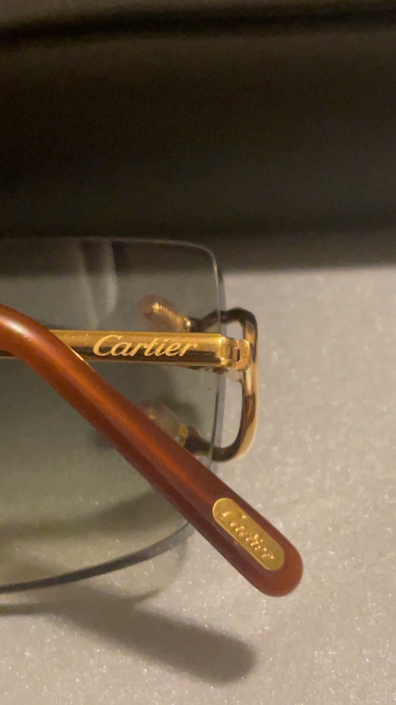 Cartier Classic C Décor Rimless Sunglasses - Gold / G Lens - photo 3