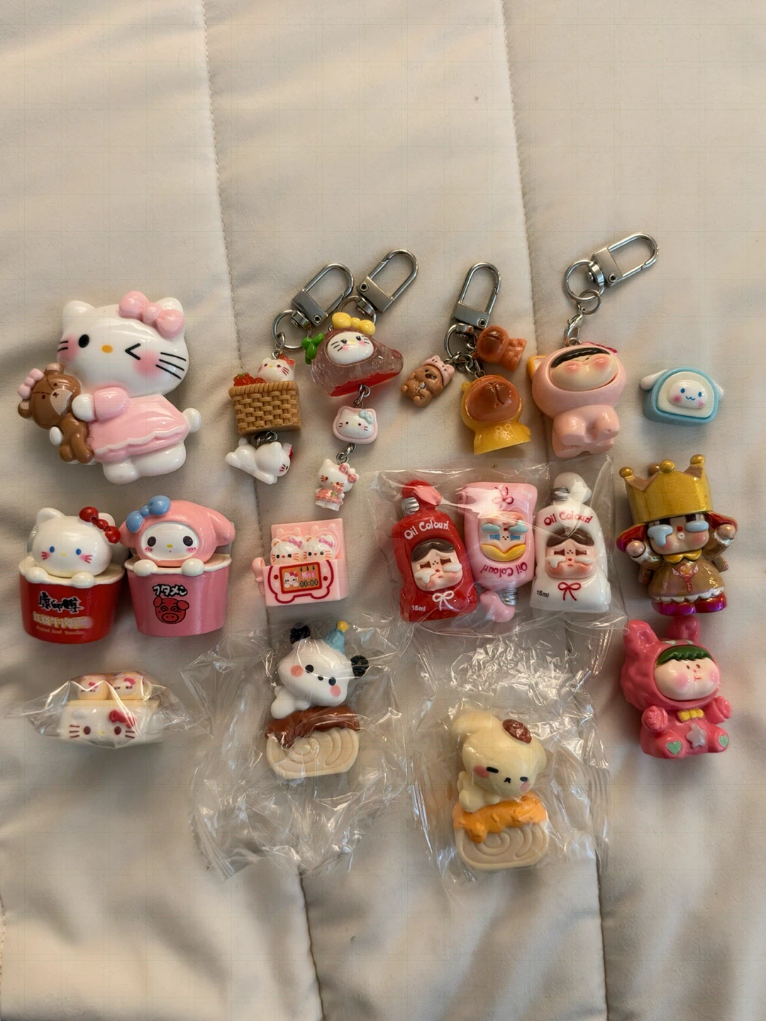 Cute Hello Kitty Keychains, Crybaby Figures & More