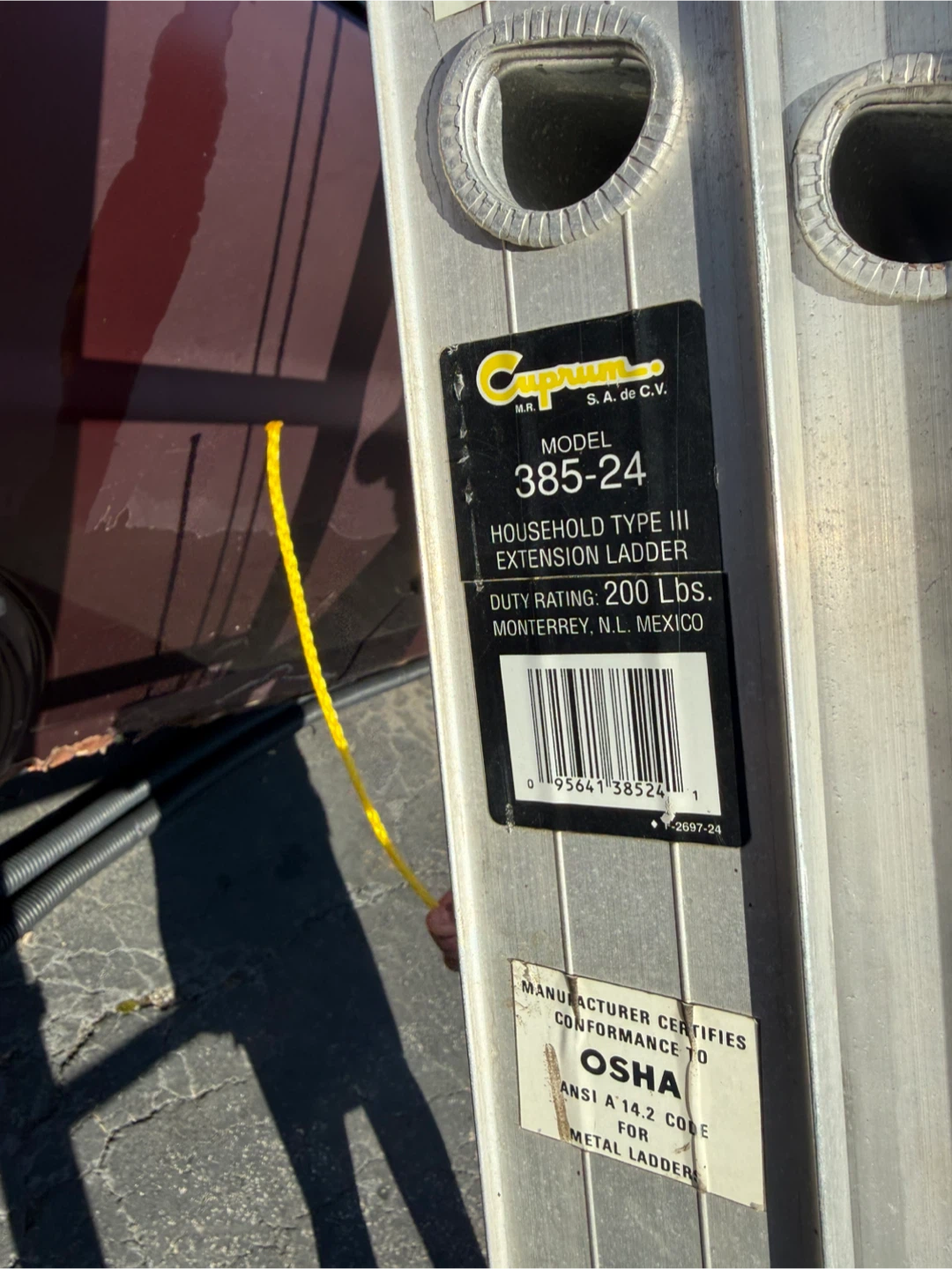 Cuprum Model 385-24 Extension Ladder - photo 3