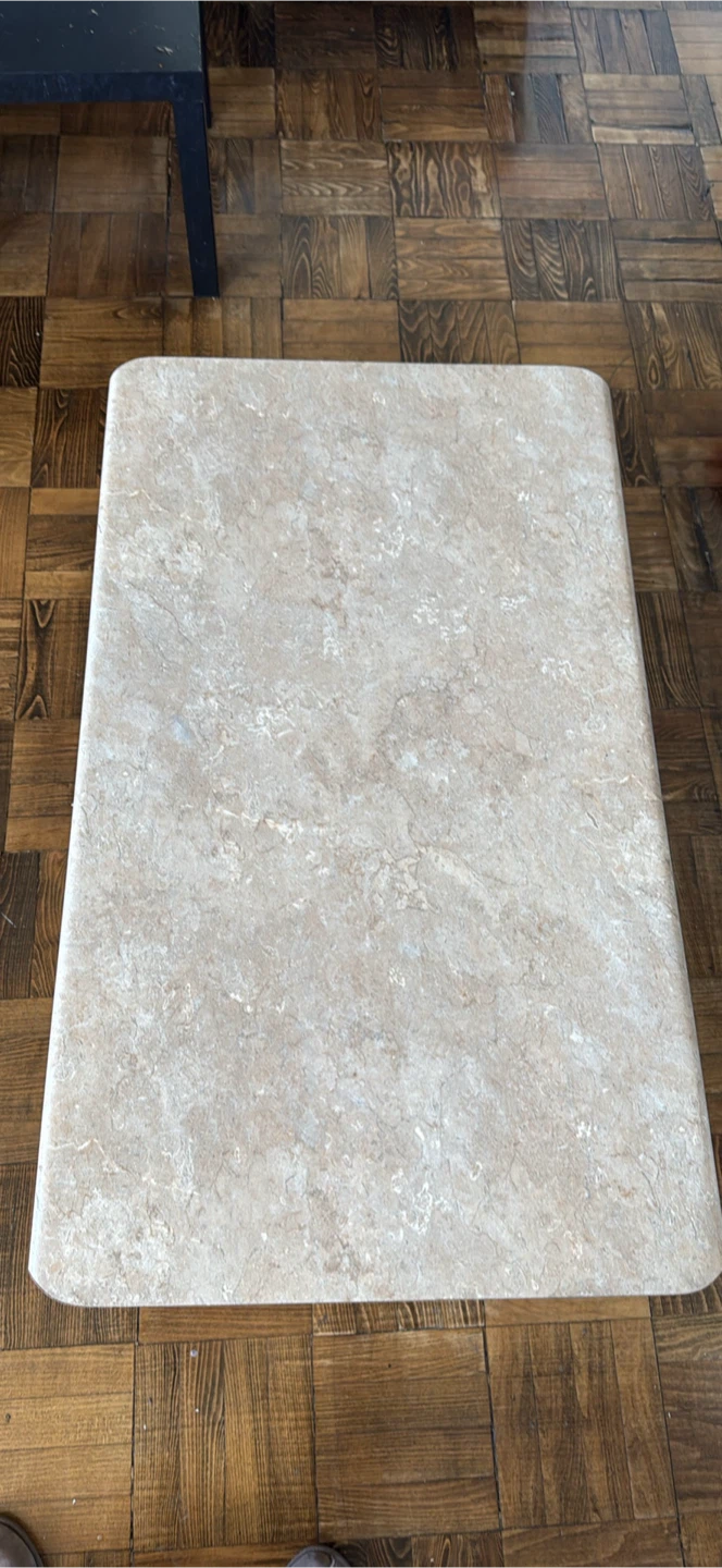 Custom coffee table with stone-look top - photo 2