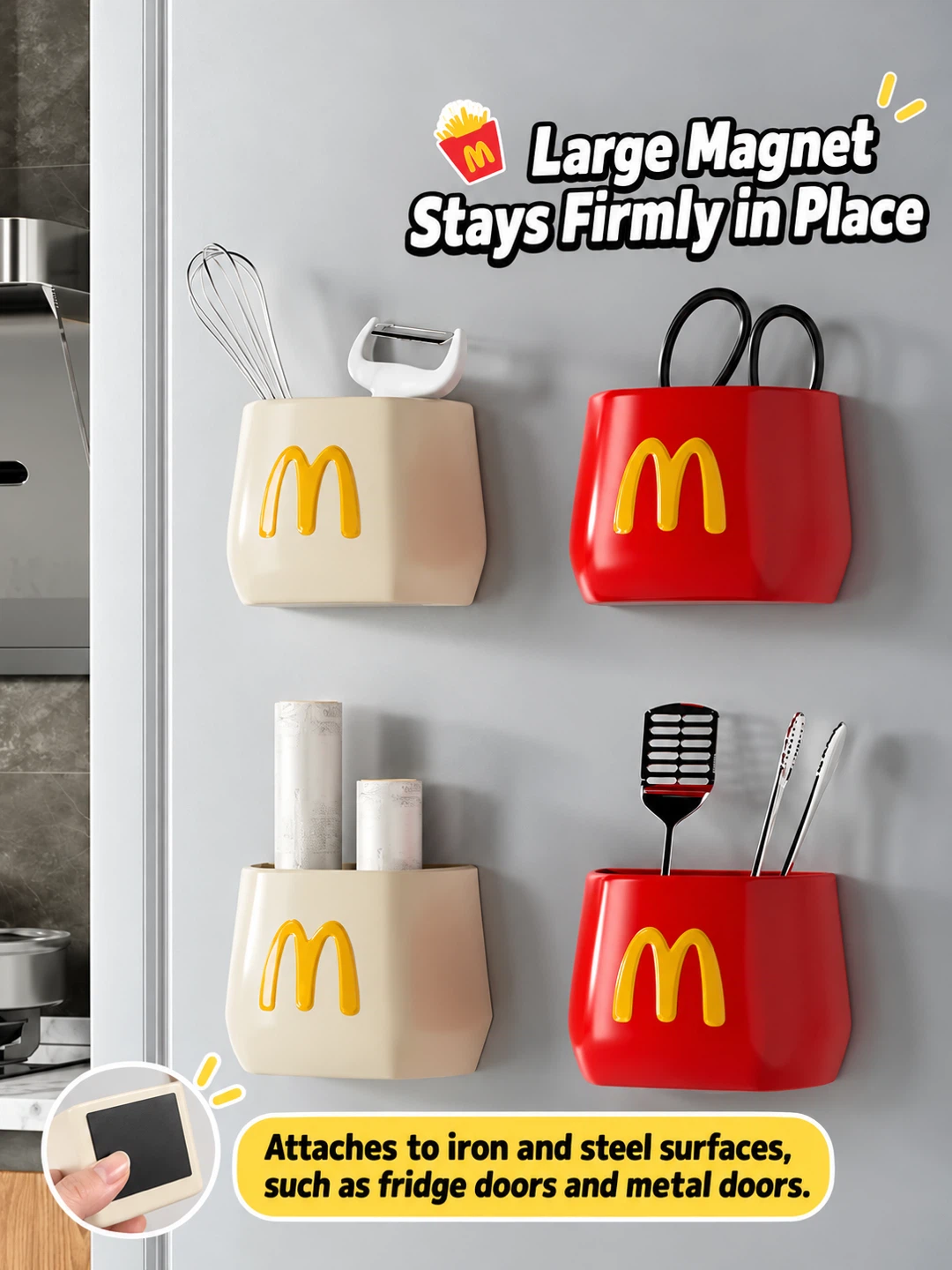 2 McDonald’s-Style Magnetic Storage Holder 🍟 - photo 2