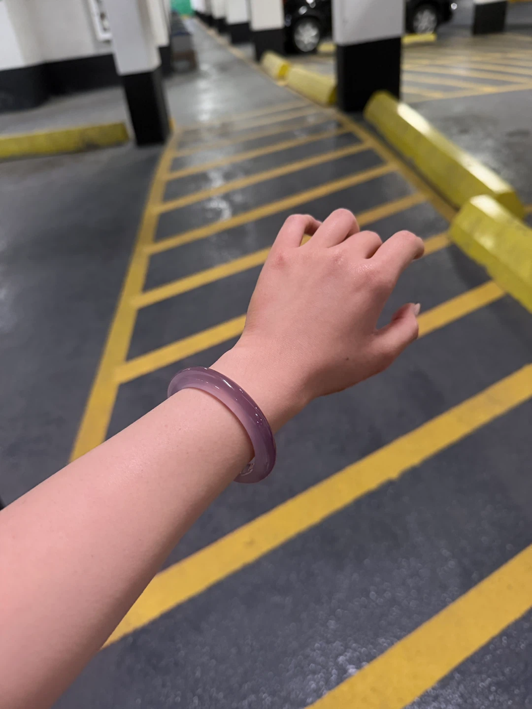 Purple Natural Jade bangles - rare! - photo 2