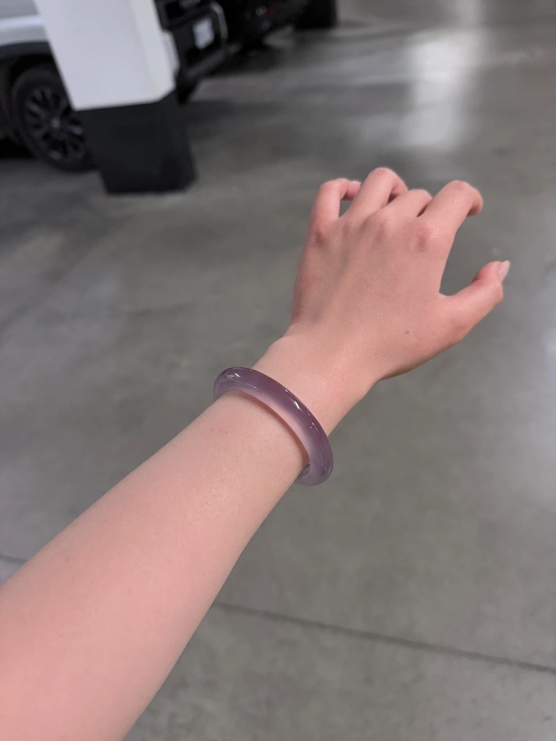 Purple Natural Jade bangles - rare!