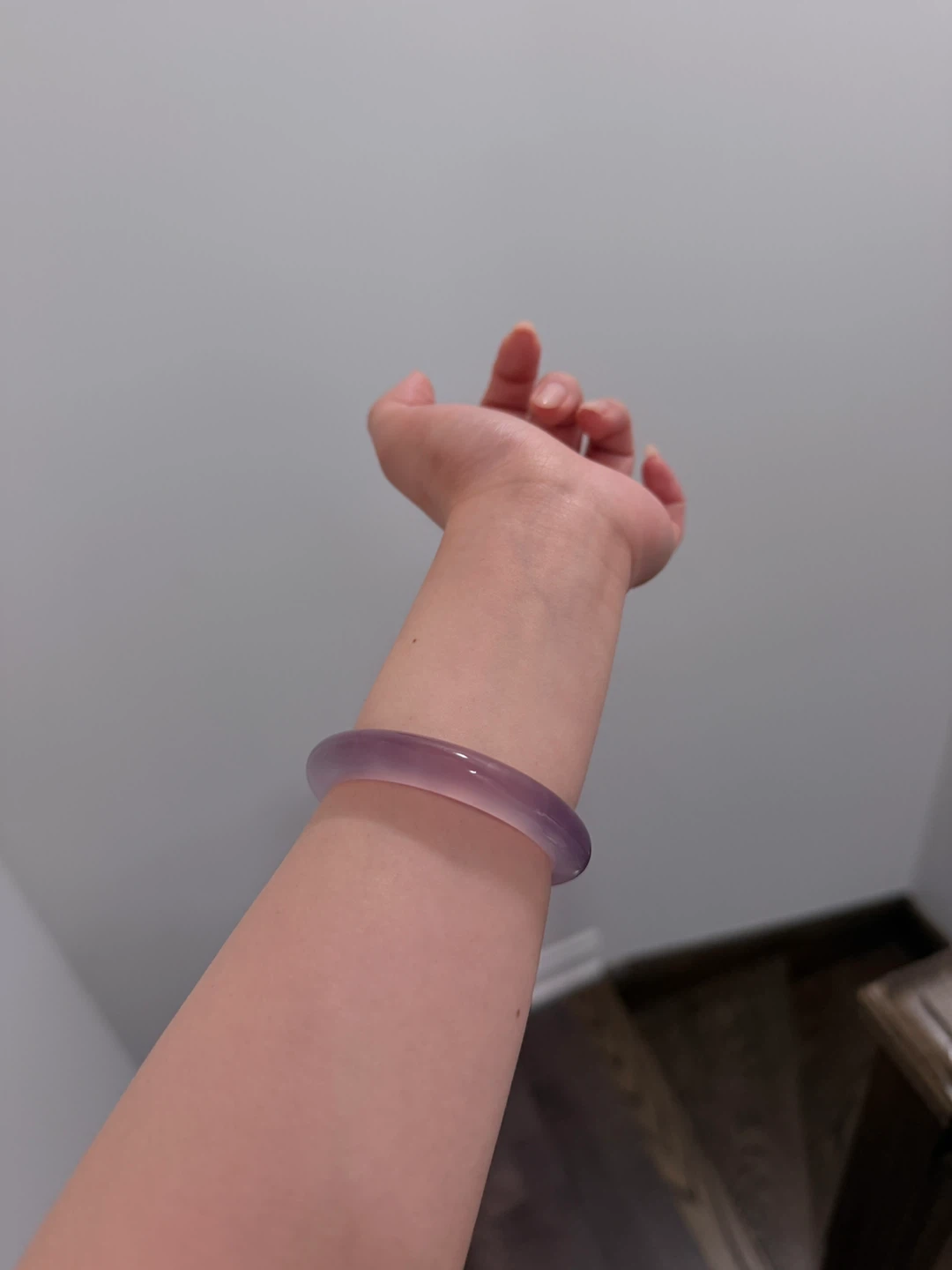 Purple Natural Jade bangles - rare! - photo 3