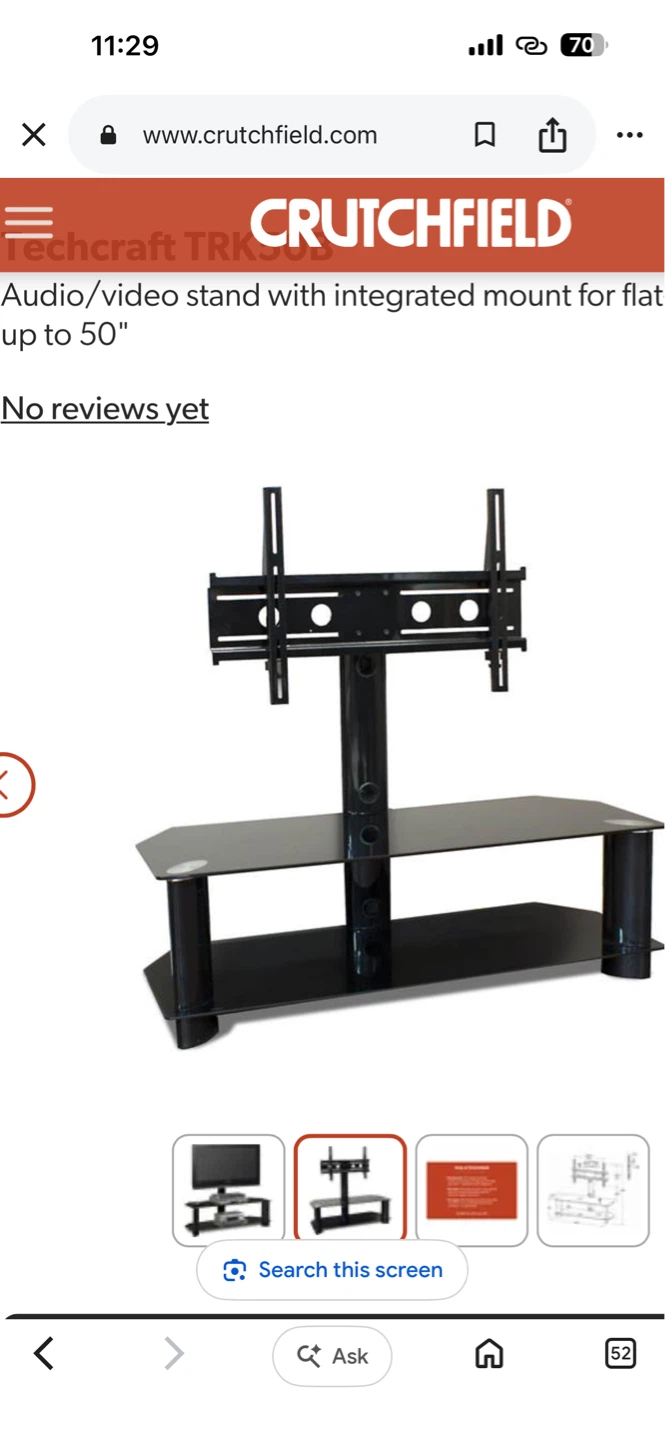 TechCraft TV Stand with Integrated Mount TRK50B - photo 4